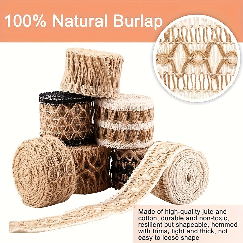 Fabric Ribbon Natural Burlap Ribbon