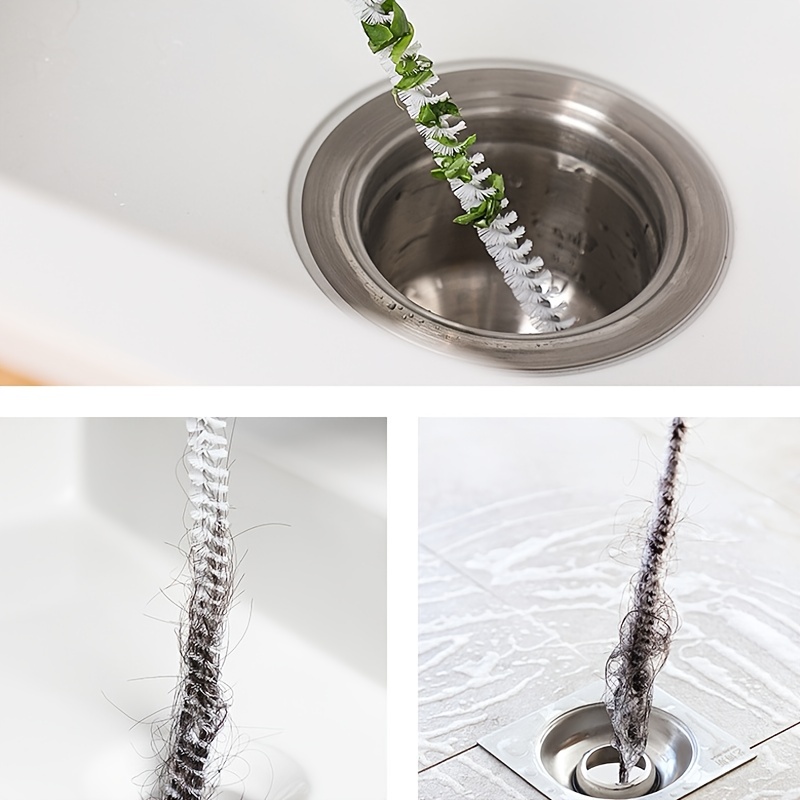 Pipe Dredging Brush Bathroom Hair Sewer Sink Cleaning Brush - Temu