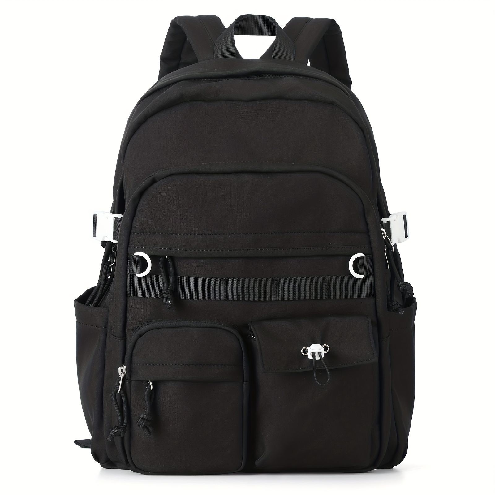 Mochila casual de lona linda bolsa de hombro bolsa de libros mochila  escolar color, Negro 1, Mochilas Daypack