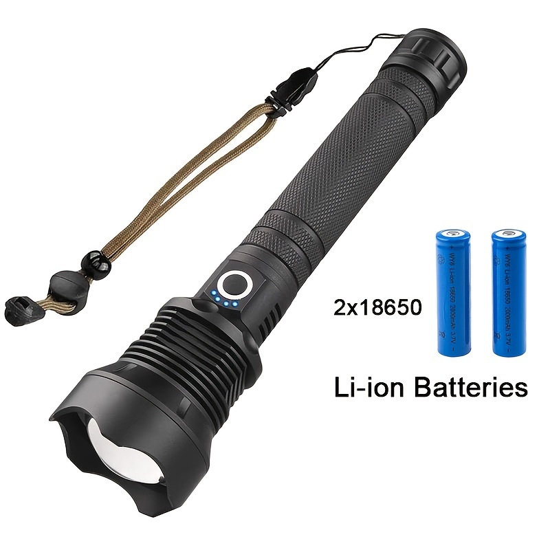 Rechargeable High Lumens Led Flashlights Xhp70 Tactical - Temu