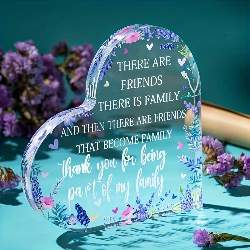 Gift for Friend Friendship Gifts for Women Friend Friendship Birthday Gifts  for Women Cheer up Gift Acrylic Heart Keepsake and Paperweight for Home