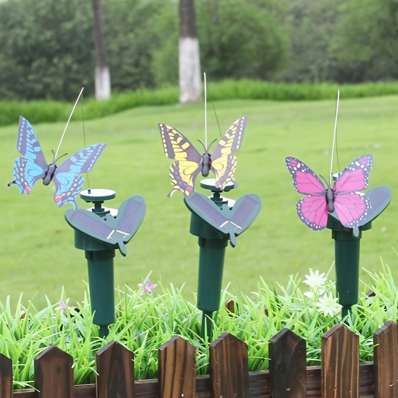  Luces solares de estaca para jardín, colibrí, mariposa