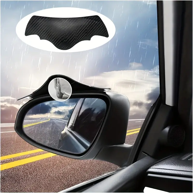 2pcs Car Rearview Mirror, With Adjustable Blind Spot Rearview Mirror, Bat  Shaped Two In One Rearview Mirror, Sunshade Umbrella Automatic Windshield