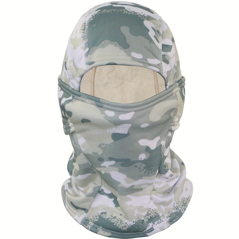 Camouflage Suit Winter With Balaclava, Camouflage Coat White