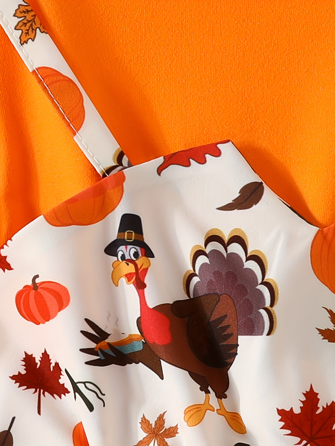 Cute Girls' Pumpkin Turkey Graphic Long Sleeve Dress Comfy - Temu