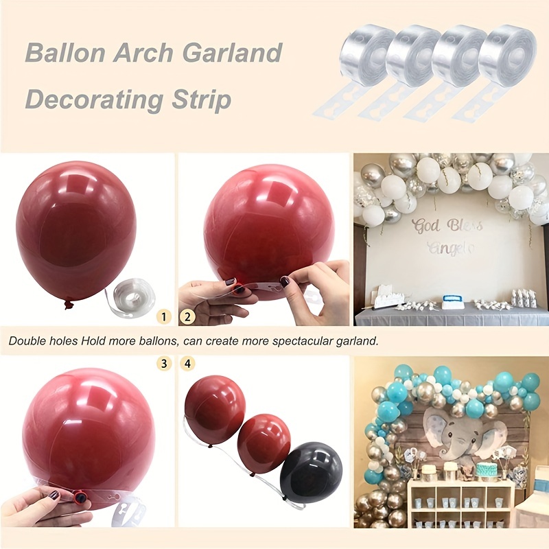 Balloon Arch Decorating Kit - 2 Rolls Tape Strips and Glue Dots for  Garlands, Party and Wedding Decorations
