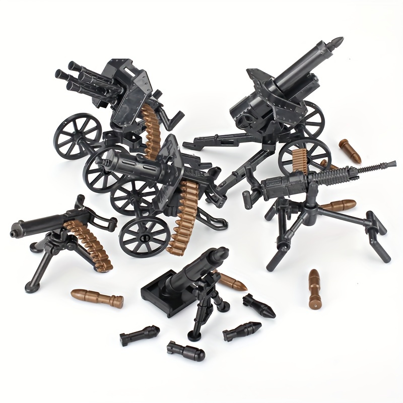 6 piezas de mini figuras de acción militar de soldado de la Segunda Guerra  Mundial, juguetes de bloque de construcción modelo ejército con múltiples
