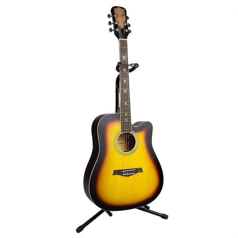 Support de guitare avec 5 supports - Support pour guitare acoustique et  électrique avec rembourrage en caoutchouc - Support en fer pour salles