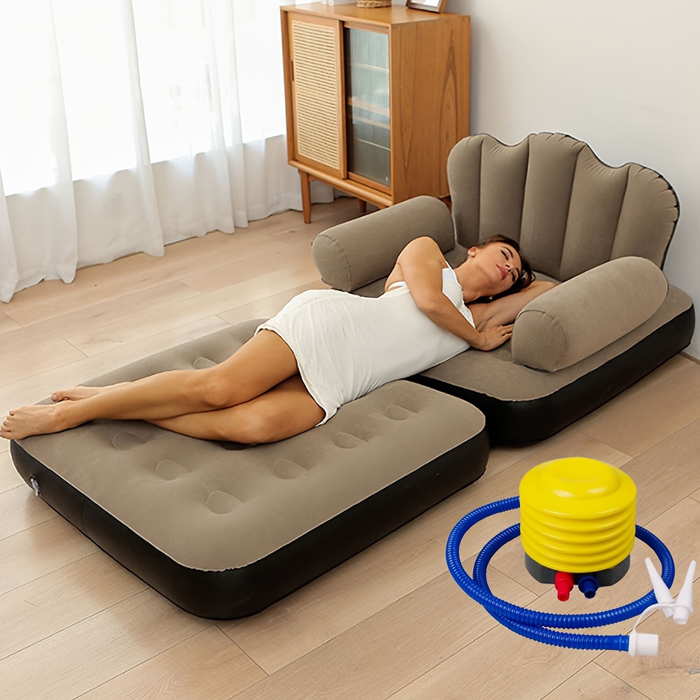 Lazy Sofa Chair - Divano gonfiabile gonfiabile 5 in 1, divano a doppio  strato gonfiabile con schienale e braccioli, comodo divano per interni e  soggiorno, camera da letto, campeggio : : Casa e cucina