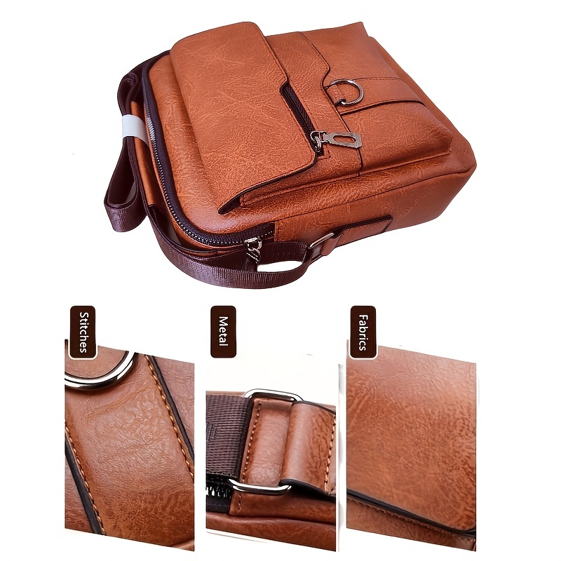 Designer Leather Crossbody Bag for Men Bags Casual Man Messenger