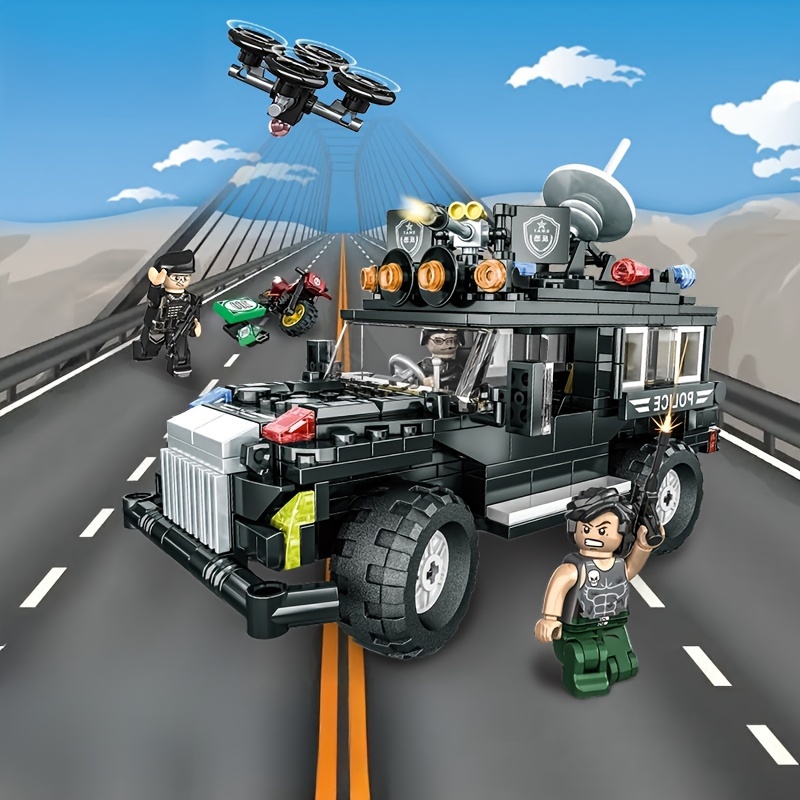 Blocs de construction pour enfants, compatibles avec Lego WW2, véhicule  militaire SUV, camion de guerre, Machine de bricolage, modèle de briques,  jouets d'assemblage pour enfants - AliExpress