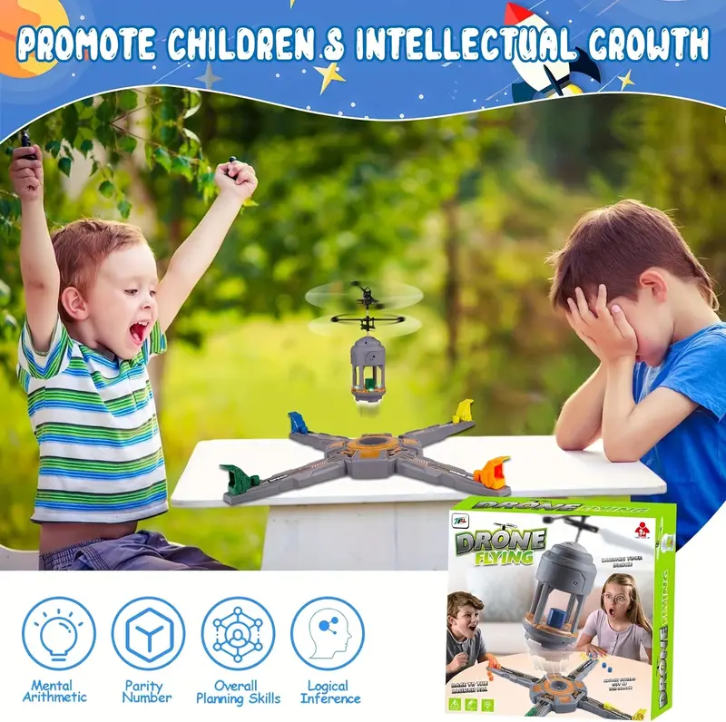 Toys Magic Flying Drone Toy With Lights, Mini UFO Toy Suitable For Multiplayer Competition Indoor Outdoor Christmas Birthday Catapult Drone details 1