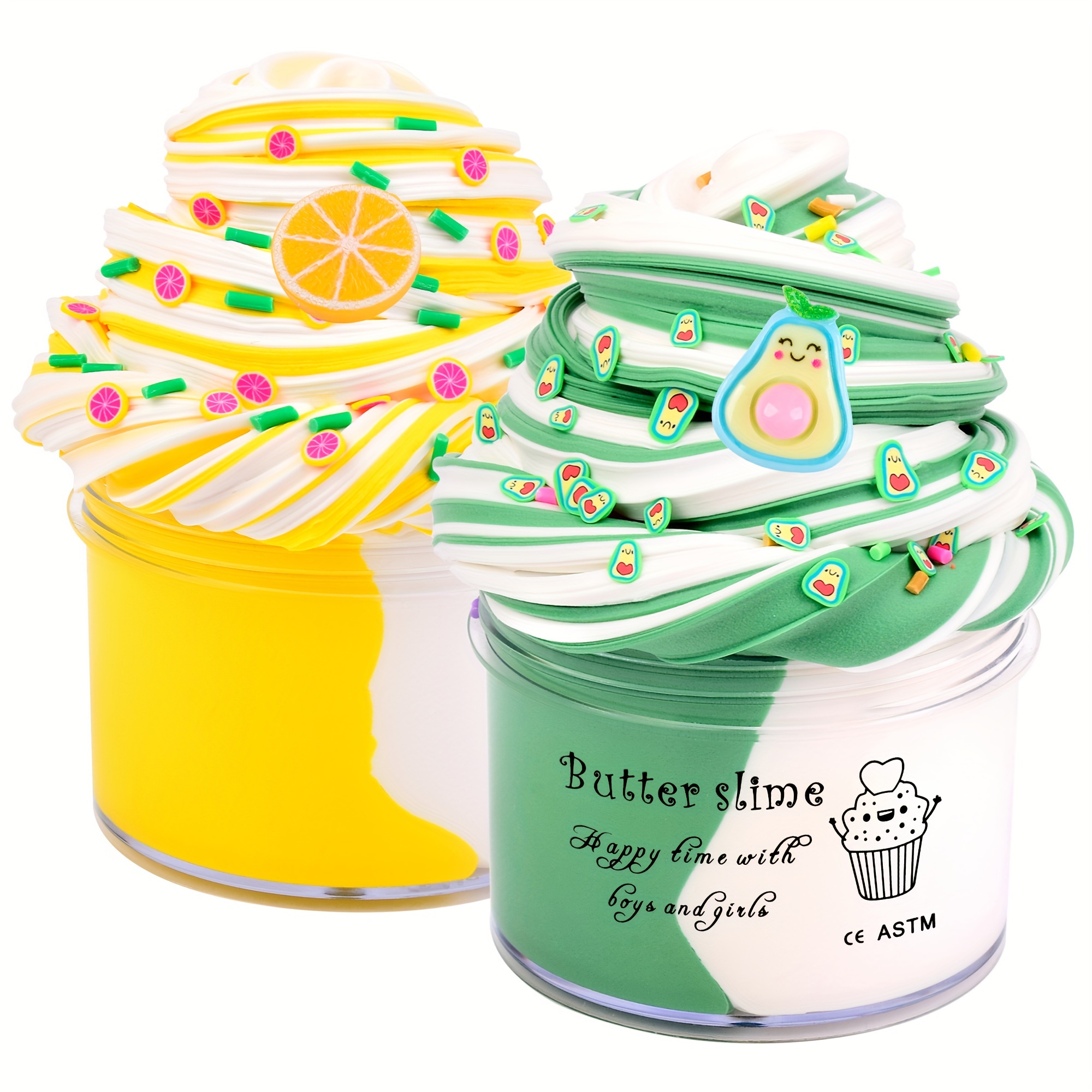 Ice Cream Charm Slime Kit Girls Slime Kit Diy Butter Foam - Temu