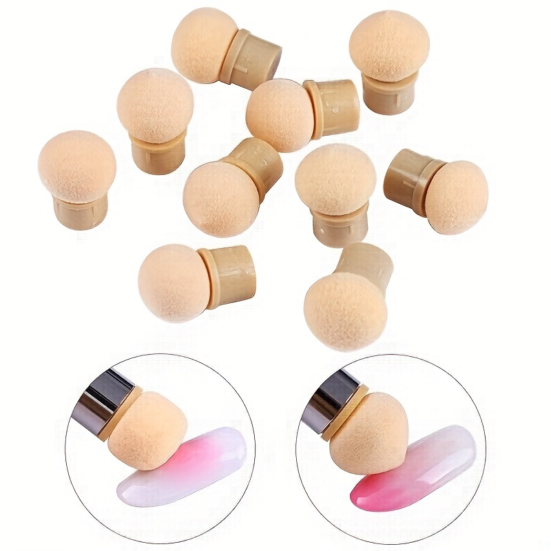 10pcs Gradual Change Nail Polish Sponge Head for Manicure and DIY Nail Art