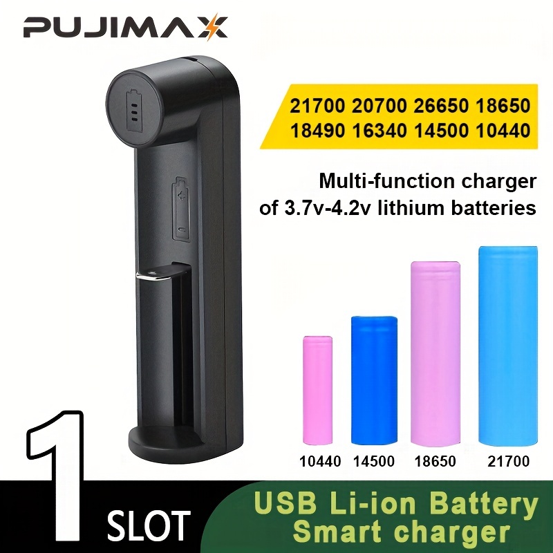 Battery Charger 1 Slot 18650 Usb Universal Smart Quick - Temu