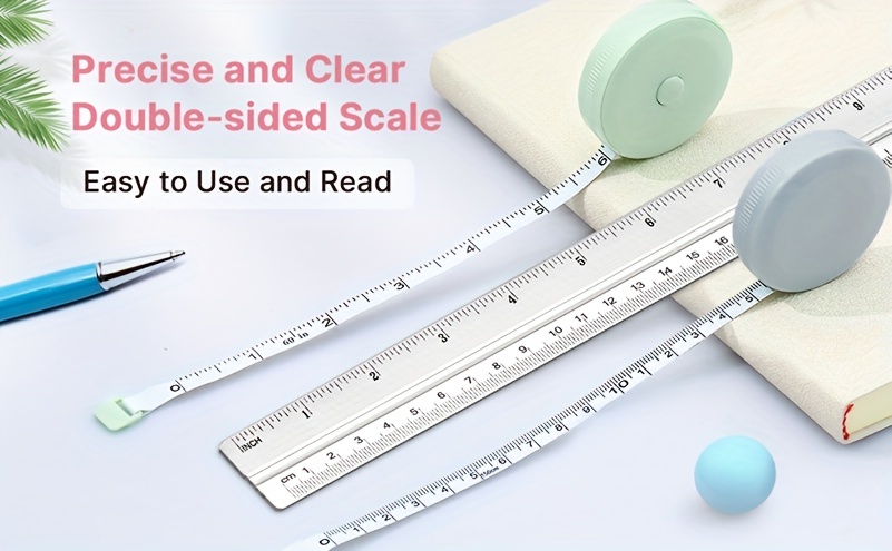 5 Pieces Body Tape Measure Body Measuring Tape Weight Loss, Retractable  Push Button and Double Scale, Measuring Tape for Body Measurements Cloth  Soft