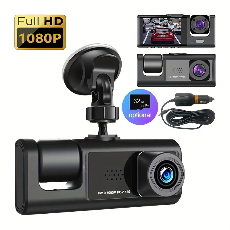 1080p 2 Caméras Dash Cam Vision Nocturne Ir Enregistrement - Temu Canada