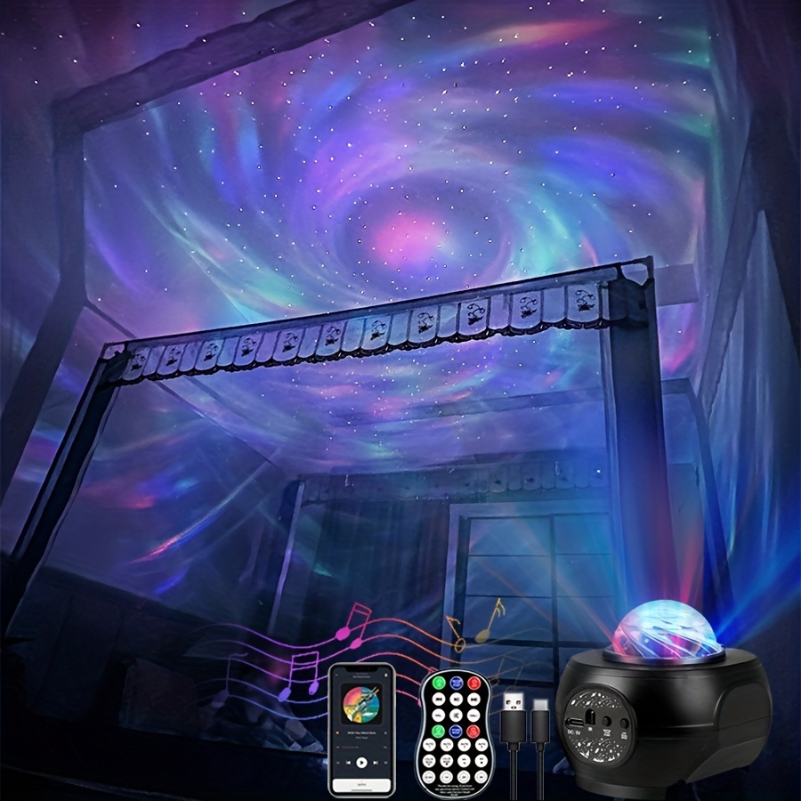 Led Water Pattern Starry Sky Light Remote Control Aurora - Temu