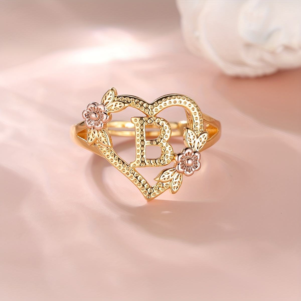 B on sale letter ring