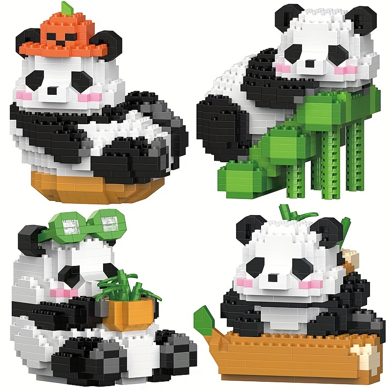 Build Mini Panda Home Creative Chinese Style Animal Building - Temu