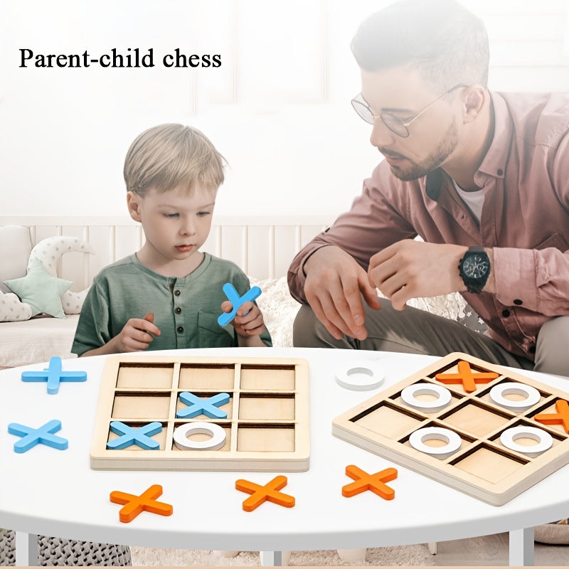 Classic Xo Tic Tac Toe Wooden Game - Fun For All Ages! - Temu