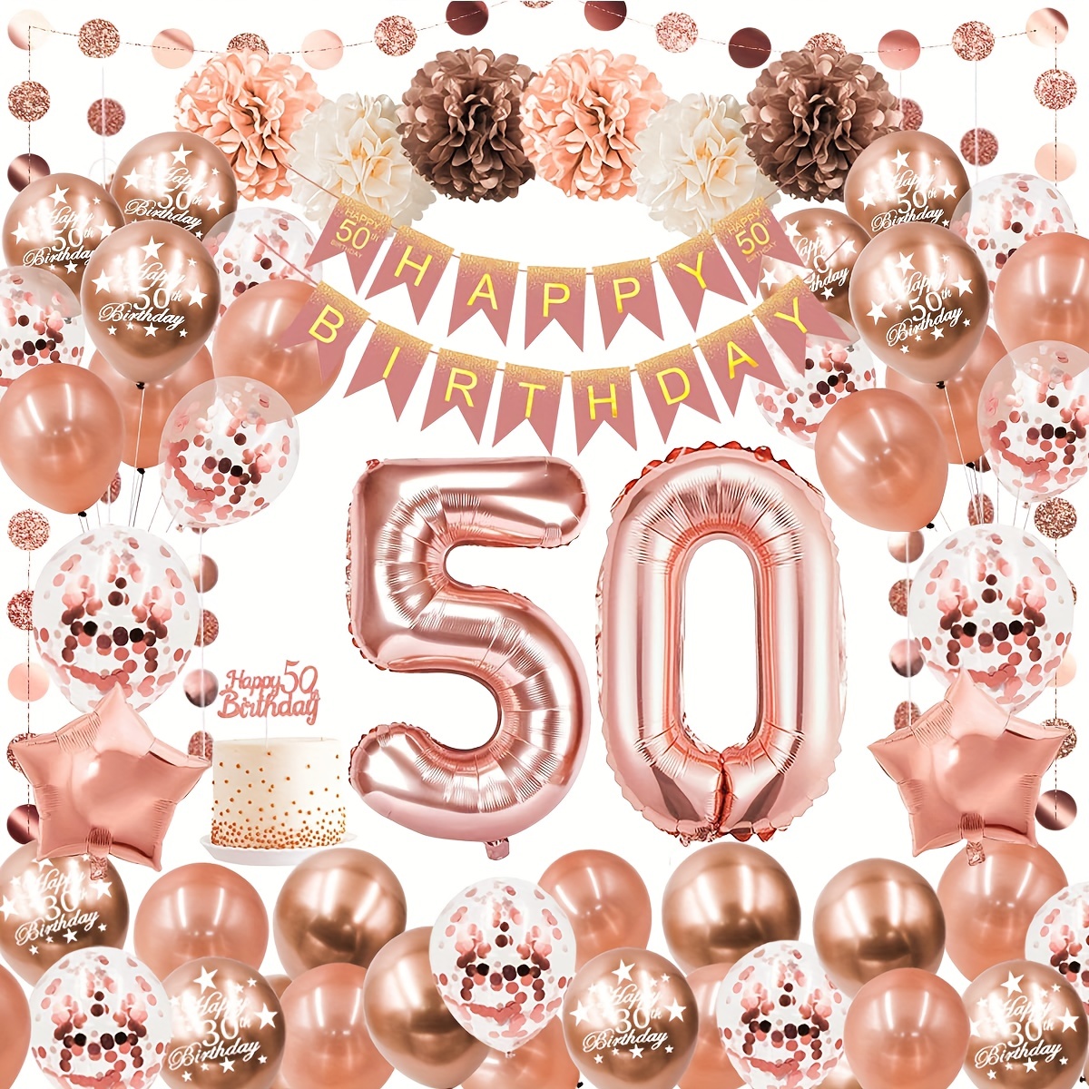 Ghirlanda di buon compleanno 50 anni