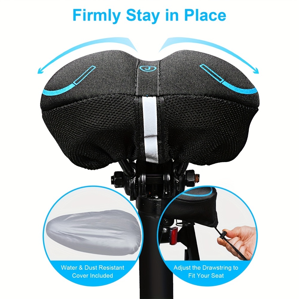 Gel Bike Seat Cushion Cover Extra Soft Padded Bike Seat Cover for Women  Men, Most Comfortable Bike Accessories Fits Peloton/Mountain/Stationary /Road/Spin Class Exercise Bicycle Indoor&Outdoor Cycling - Yahoo Shopping