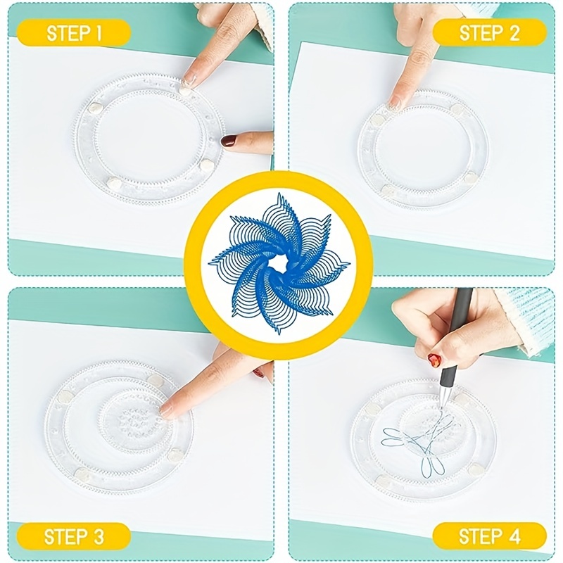 Spiral Circle Template For Drawing Spiral Art Clear Gear - Temu