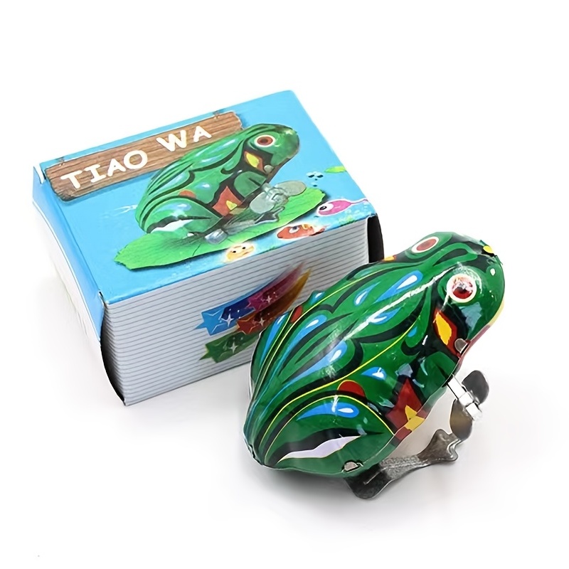 Wind Up Frog Toy, Jumping Frog Retro Toy, Green Metal Jumping Frog,  Interesting Toys For Kids Gift
