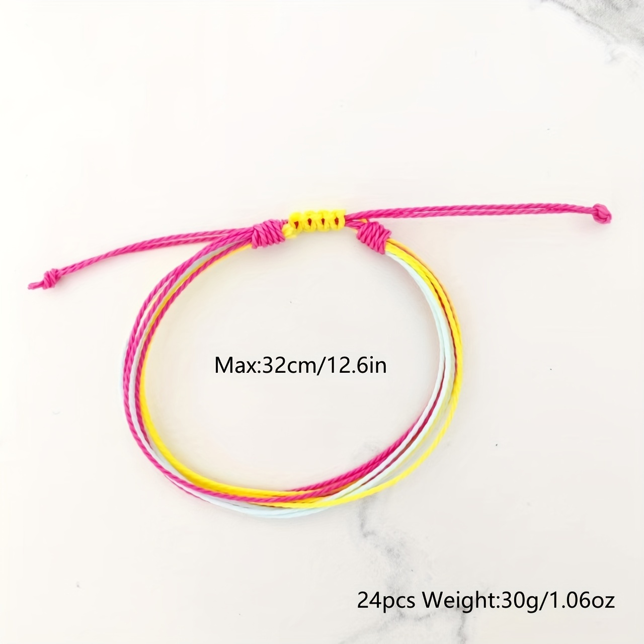 Colorful Braided Bracelets Set Adjustable Boho Style - Temu