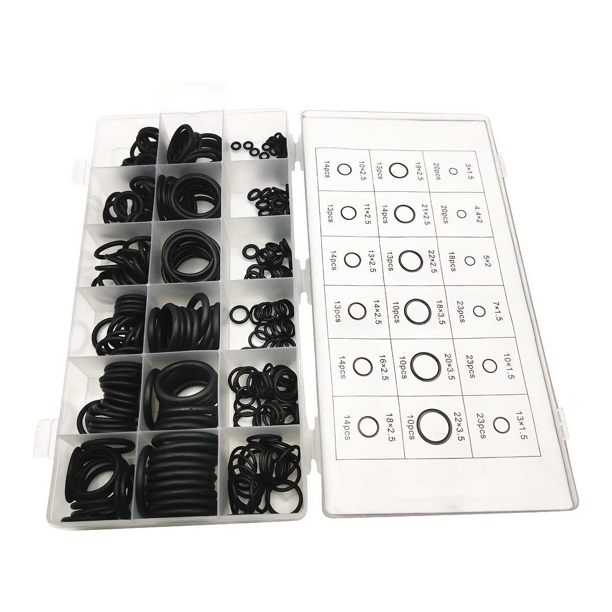 279Pcs O-ring Rubber Gaskets Seal Ring Set Nitrile Rubber High