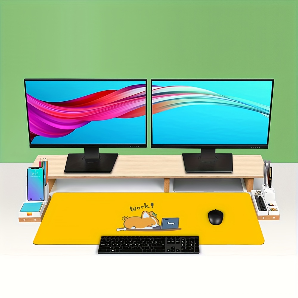 Tapis de souris antidérapant pour ordinateur bureau couleur unie optique 10  PCS (Jaune)