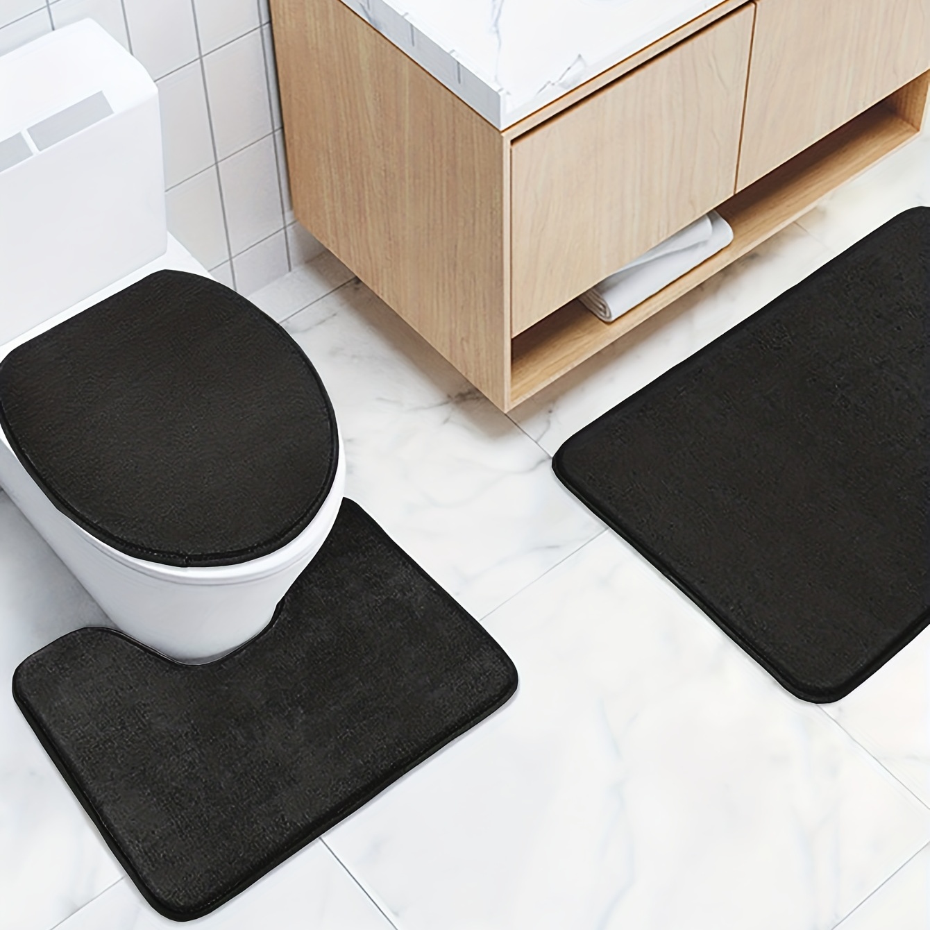 Non-slip Memory Foam Bath Mat - Soft And Comfortable Bathroom Floor Mat For  Anti-slip Safety And Washable Convenience - Temu