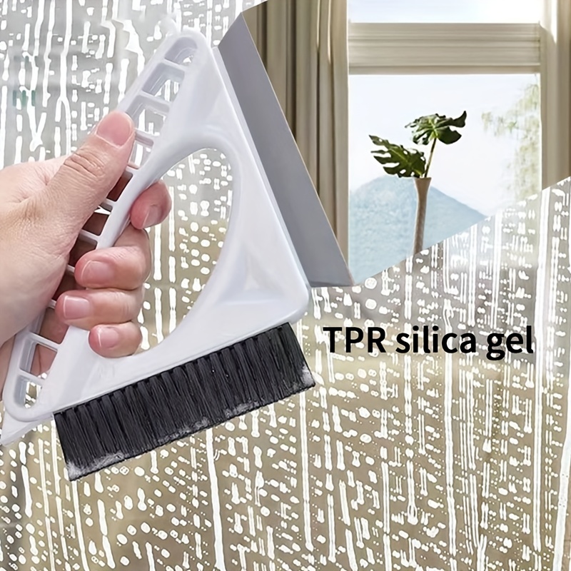 4 In 1 Brush Squeegee for Gap Groove Cleaning Tool Glass Scraper