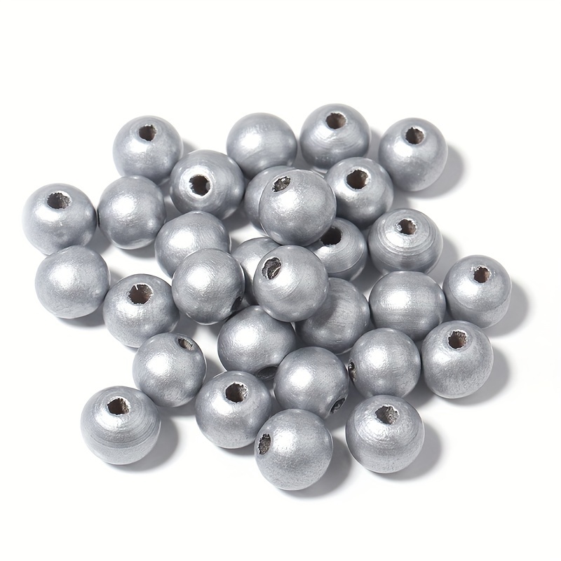 200pcs Round Glass Beads Spray Painted Handcrafted Loose Beads