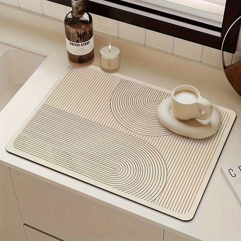 1PC Stone Drying Mat for Kitchen Counter, Quick Dry Diatomaceous