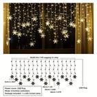 1 pack led snowflake curtain lamp usb powered christmas festival lights 8 mode for parties bedroom adornment kitchen window atmosphere string lights
