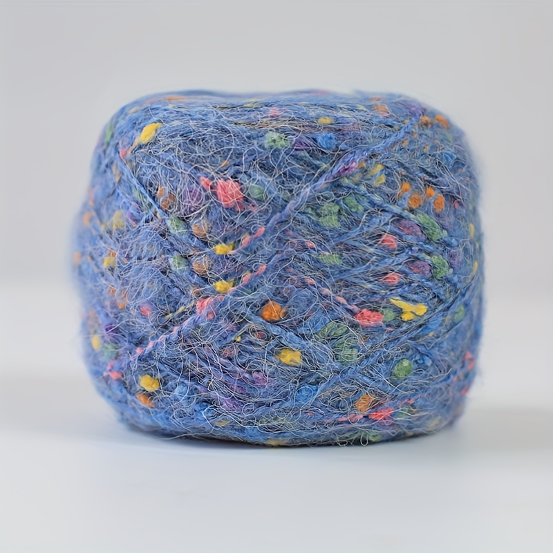 Color Dot Bean Mohair Yarn Ball Medium Thick Rainbow Sugar - Temu