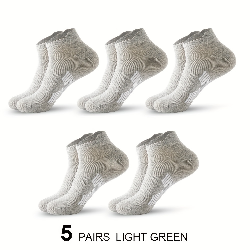 Men's Light Grey Low Cut Ankle Non Skid Socks - 3 pairs