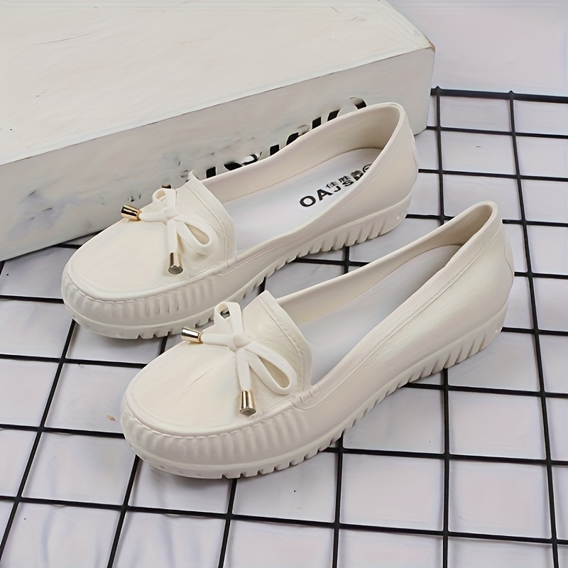 womens bowknot decor on pvc details 4