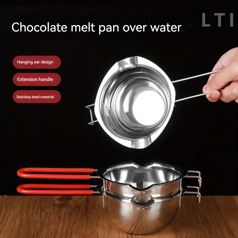 Kitchen Long Handle Stainless Steel Melting Pot, Chocolate, Butter