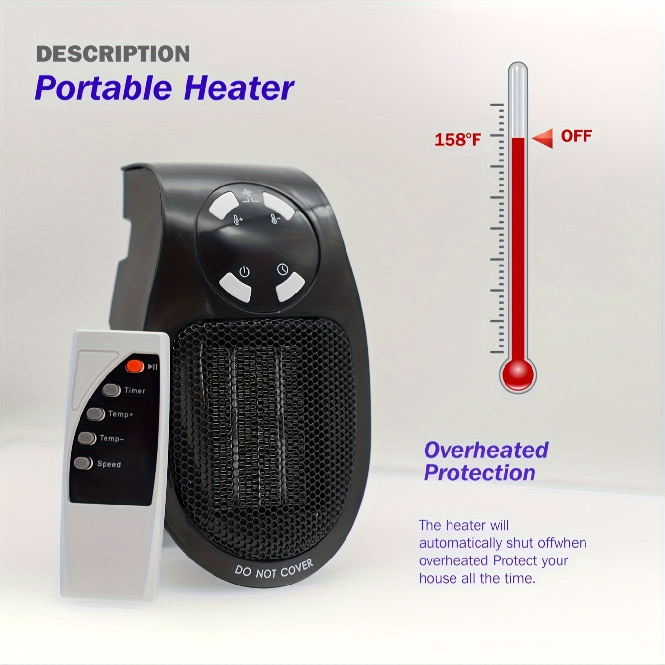 Mini Calentador Eléctrico Portátil Espacios, 500w, Potente Calentador Aire  Caliente Escritorio Oficina En Casa, Ventilador Silencioso Hogar Invierno -  Electrodomésticos - Temu Mexico