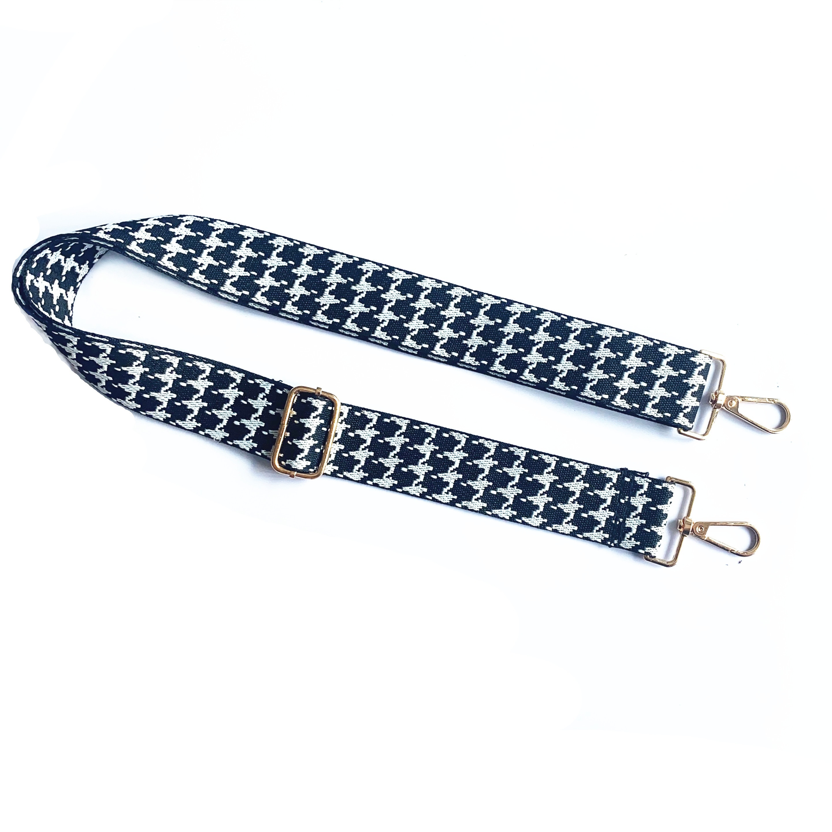 Houndstooth Wide Adjustable Bag Strap