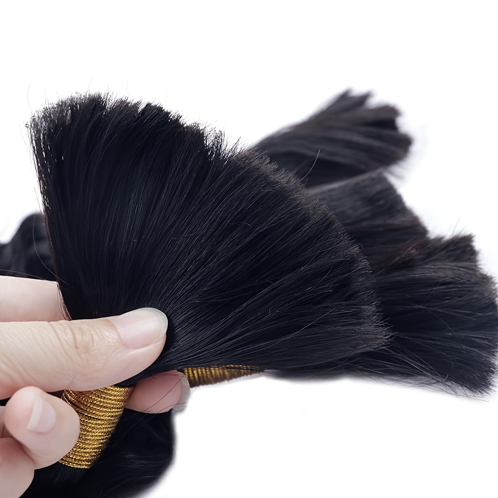 Human Hair Natural Black Body Wave Bulk Hair Extensions for Braiding