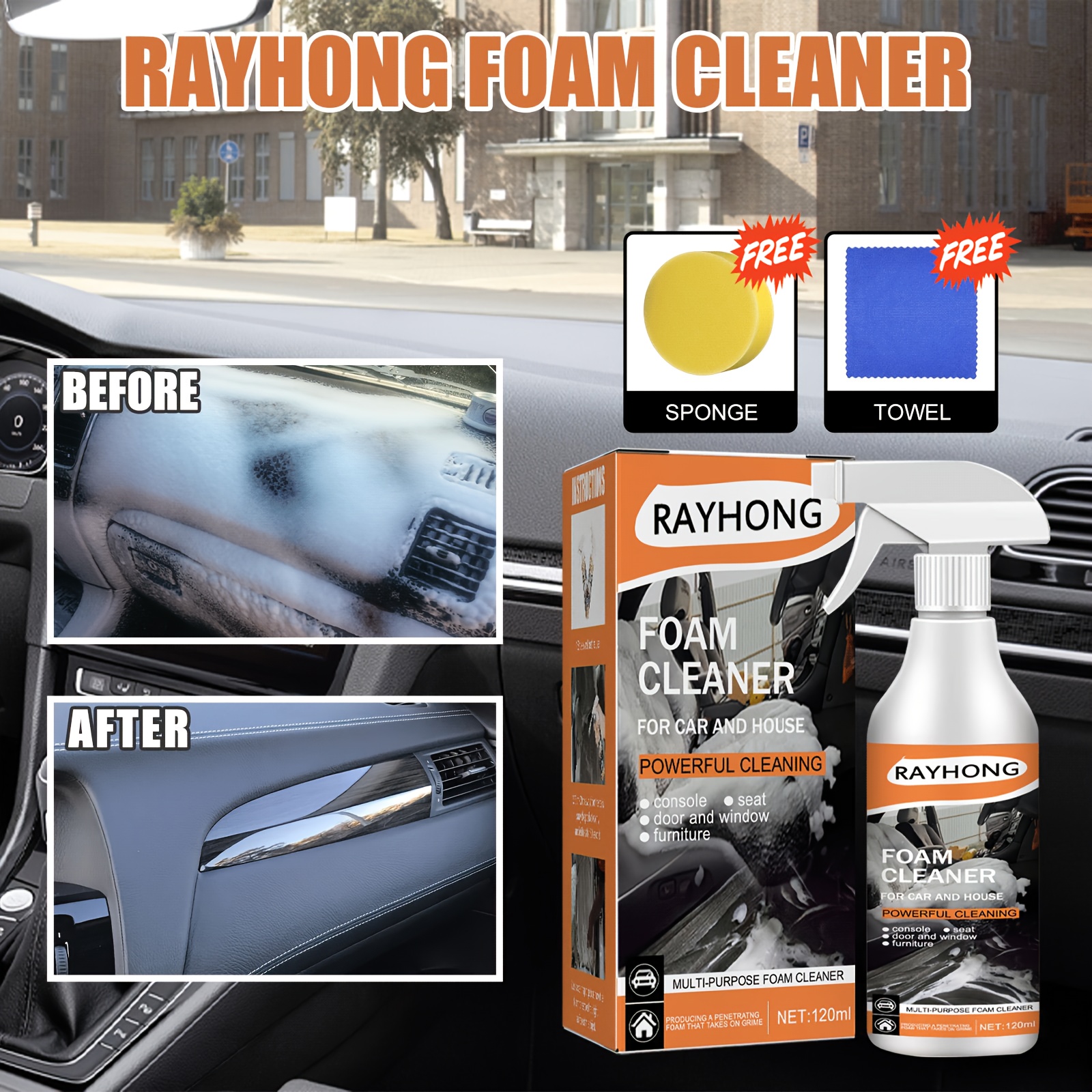 Car Interior Cleaner Non greasy Long Lasting Car - Temu