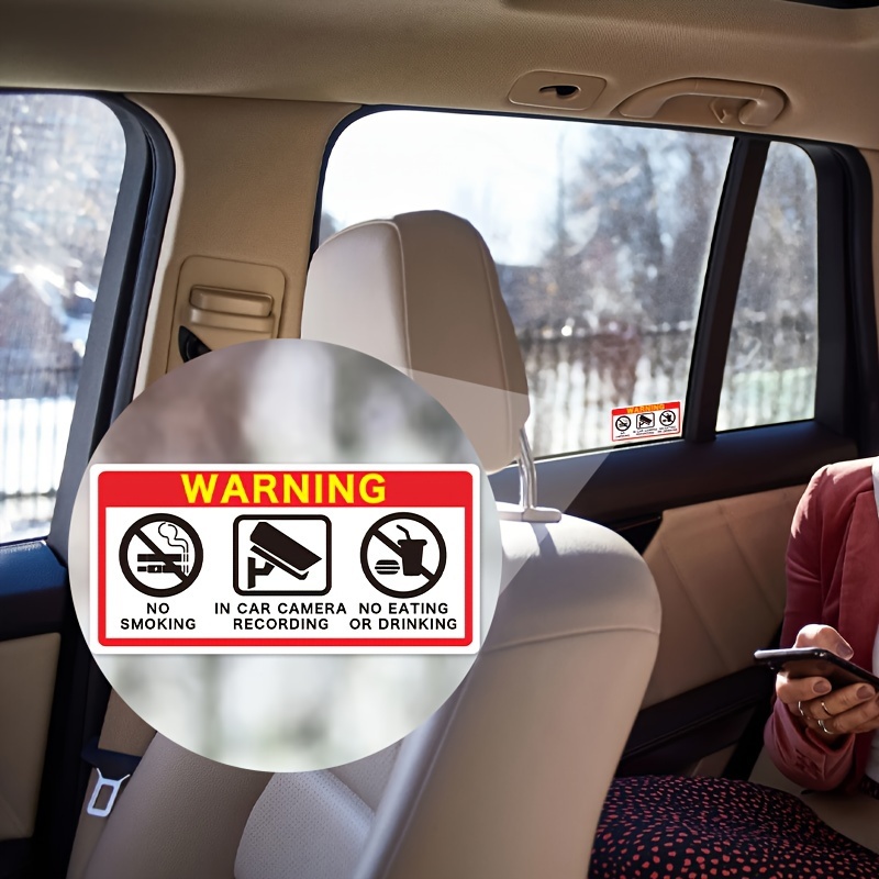 Ride Share Car Accessories Dash Cam Warning Stickers Decals For - Main Image