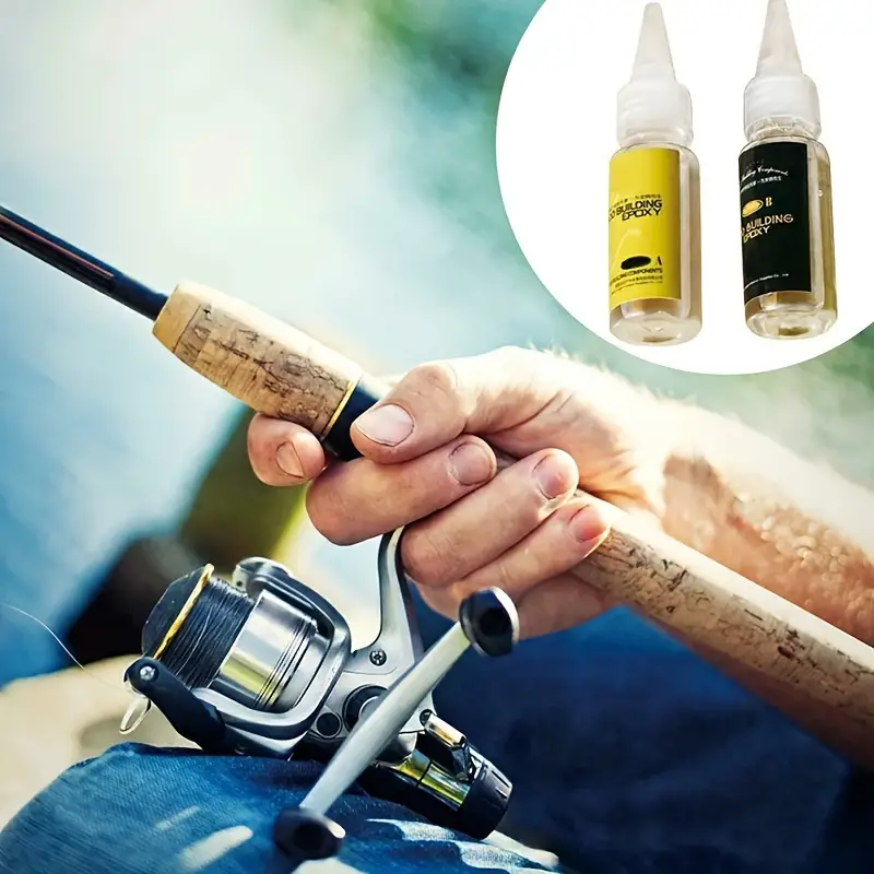 0.68oz Fishing Rod Glue Fishing Rod Epoxy Resin AB Glue Transparent Glue  For Twine Fishing Rods Accessories Fishing Rod Paint For Workshops