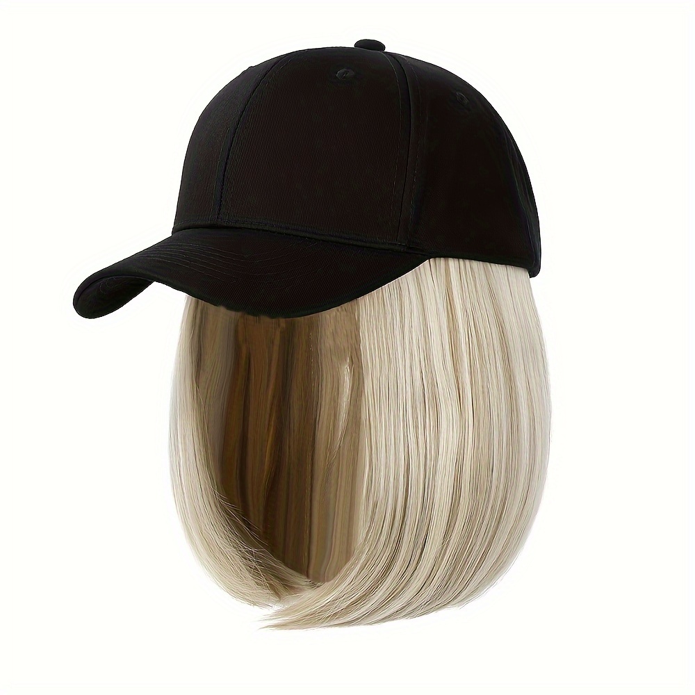 12-inch Black Synthetic Wig With A Short Cap And Extension Cap