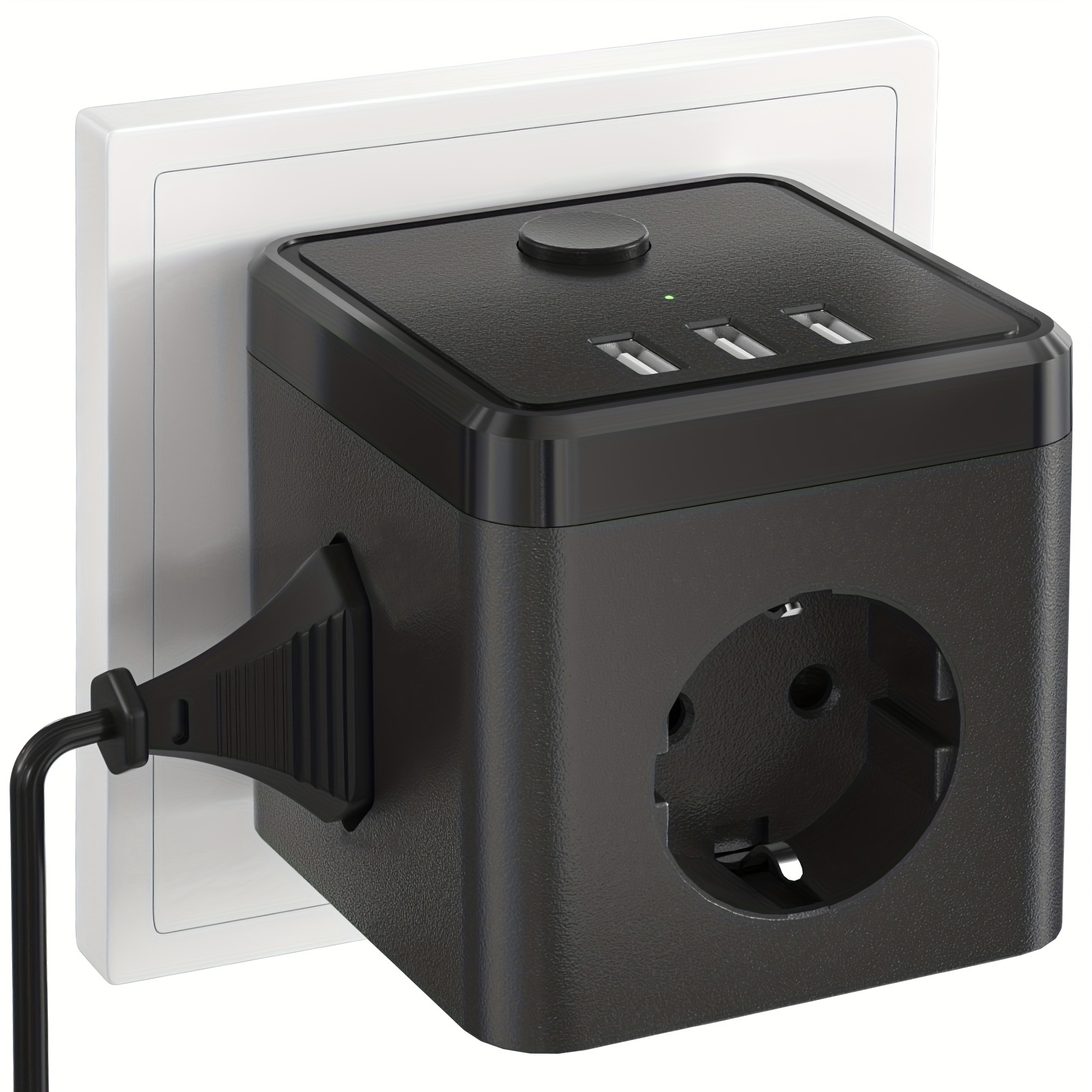 1pc Socket Cube Mit USB, 3-fach Mehrfachsteckdosenadapter (2400W/10A),  3-fach Steckdose Mit Schalter, Mehrfachstecker Dreifachsteckdose Ohne Kabel  Mit