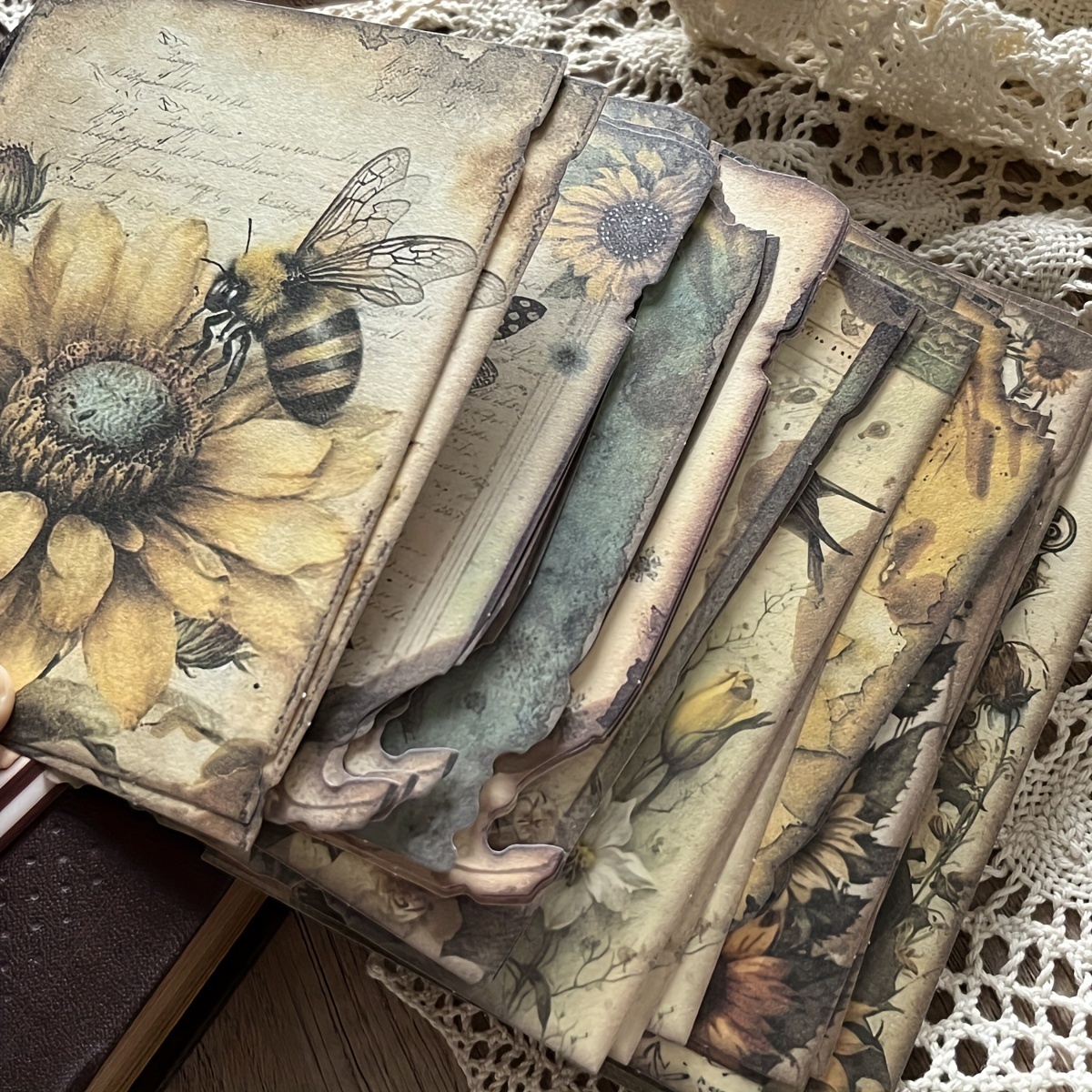 Vintage Plant Flower Journal Diary Collage Book Non adhesive - Temu